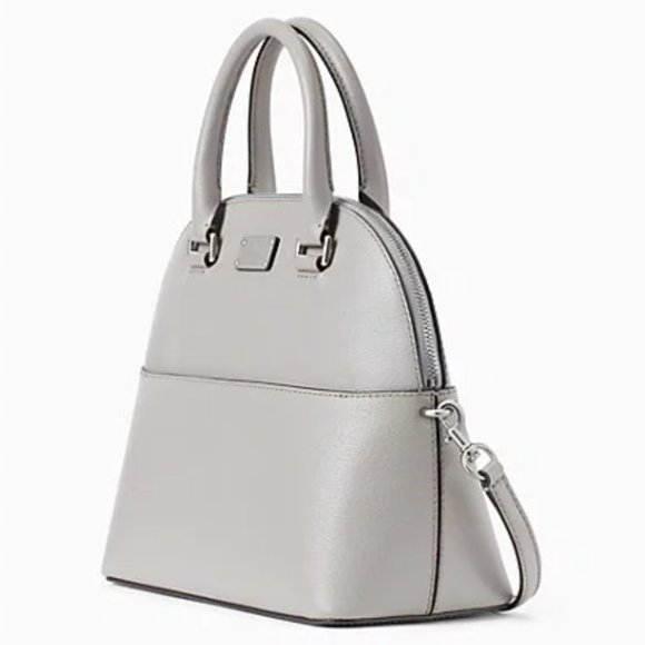 Kate Spade Grove Street Carli Crossbody Soft Taupe Satchel Purse - Picture 2 of 4